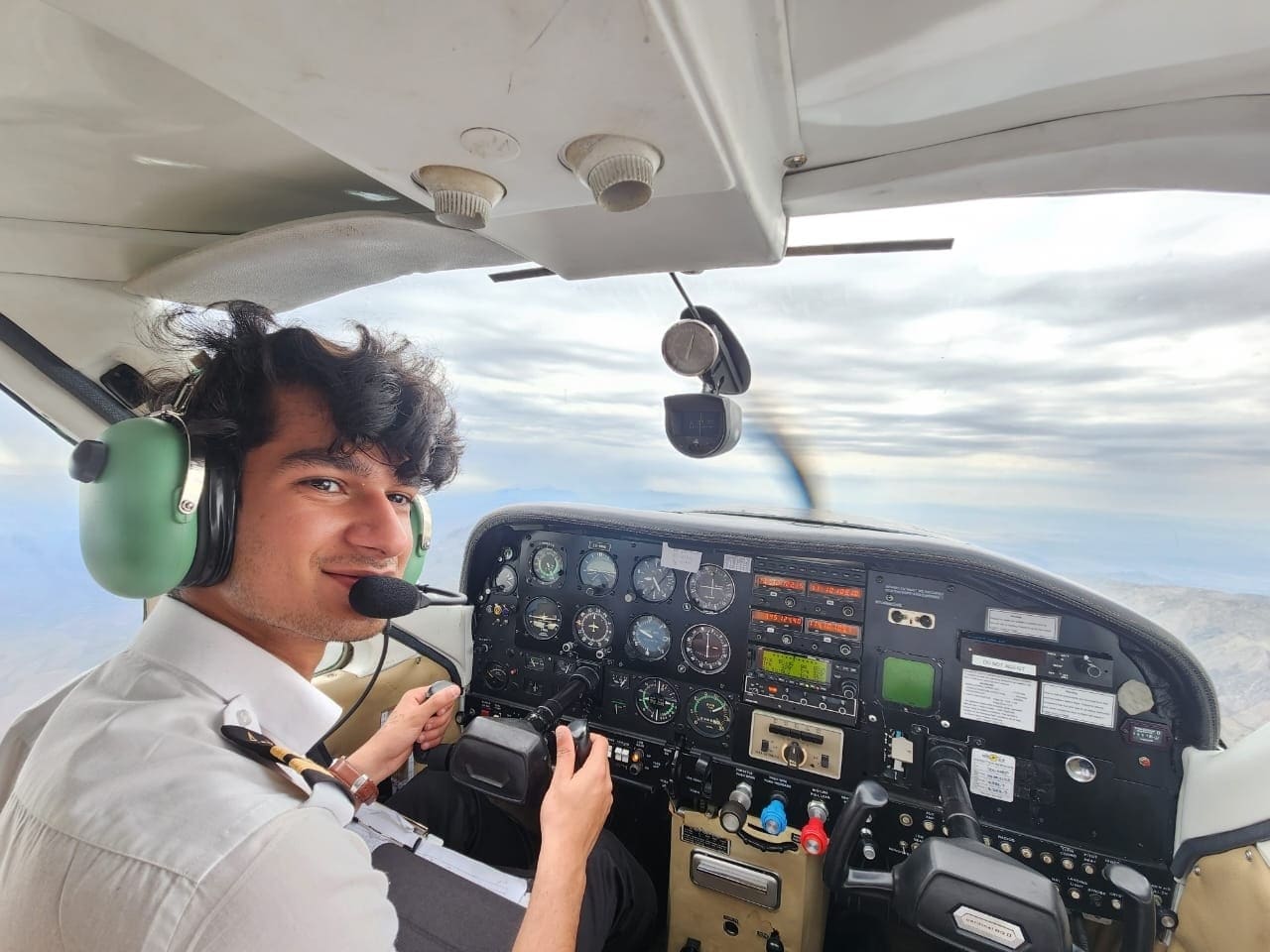 Cadet at the controls